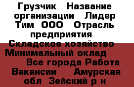 Грузчик › Название организации ­ Лидер Тим, ООО › Отрасль предприятия ­ Складское хозяйство › Минимальный оклад ­ 24 000 - Все города Работа » Вакансии   . Амурская обл.,Зейский р-н